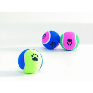 Photo №1. Toy for dogs Beeztees Tennis ball with paw prints, multi-colored, 6.5 cm. Color in the city of Minsk. Price - 1$. Announcement № 994