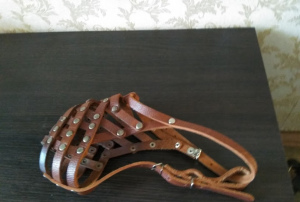 Photo №3. Leather muzzle for dogs. On large breed. in Ukraine