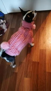 Additional photos: Small dog sweater / Dog clothes / Dog sweater / Pink sweater for dog / Chihuahua